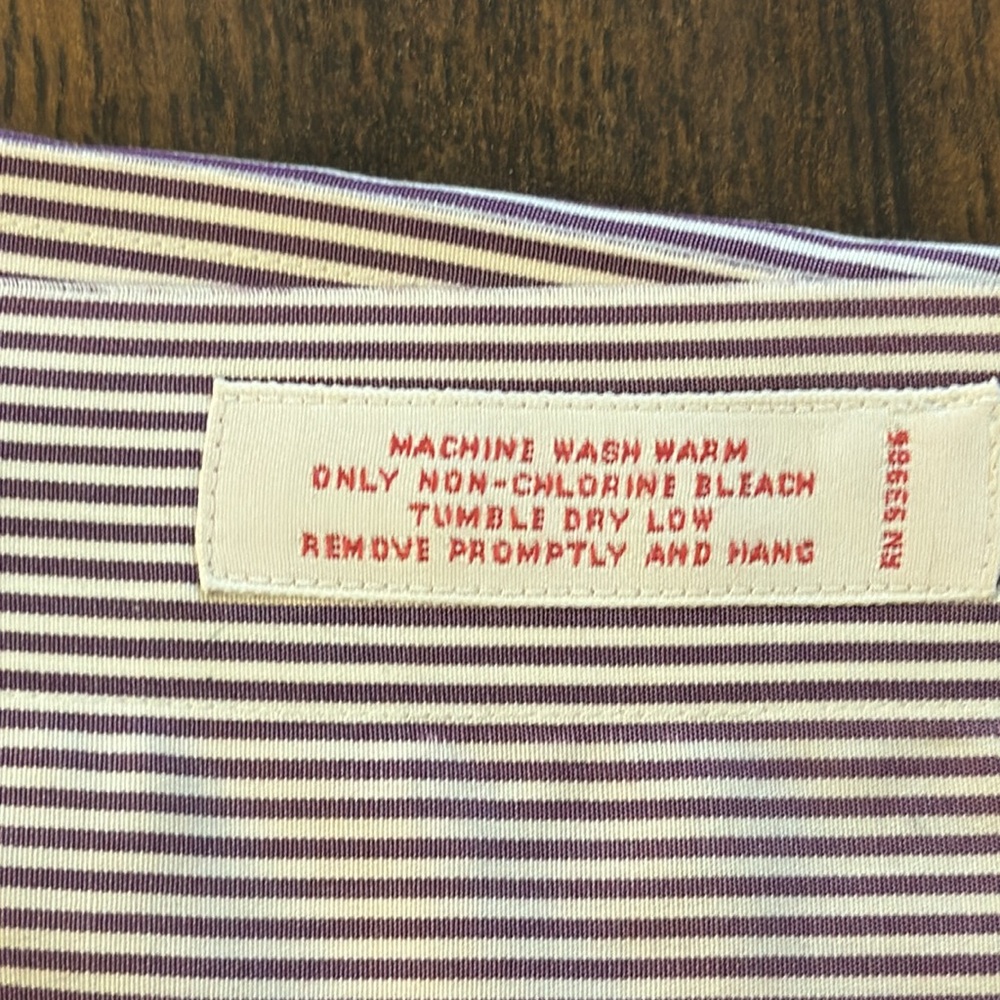 Brooks Brothers Men’s 346 Plum & White Stripe Button Down Shirt Regular Fit - Picture 5 of 6